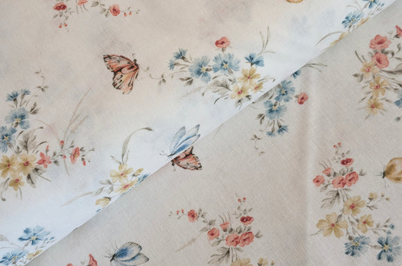 Baumwolle digital bedruckt Falter & Blumen *Ab 50cm