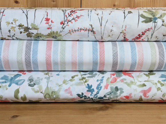 Baumwolle digital bedruckt Strauchblumen *Ab 50cm