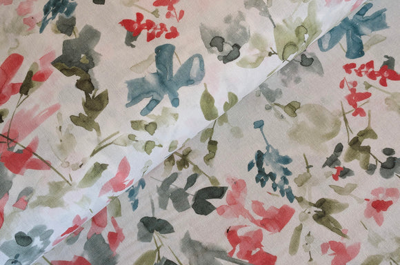 Baumwolle digital bedruckt Blumen Abstrakt *Ab 50cm