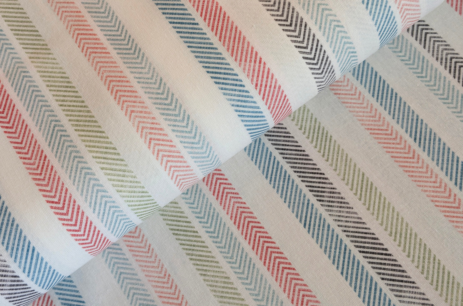 Baumwolle digital bedruckt Streifen Fischgrät *Ab 50cm