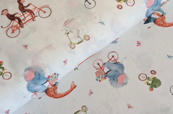 Baumwolle digital bedruckt Zirkustiere *Ab 50cm