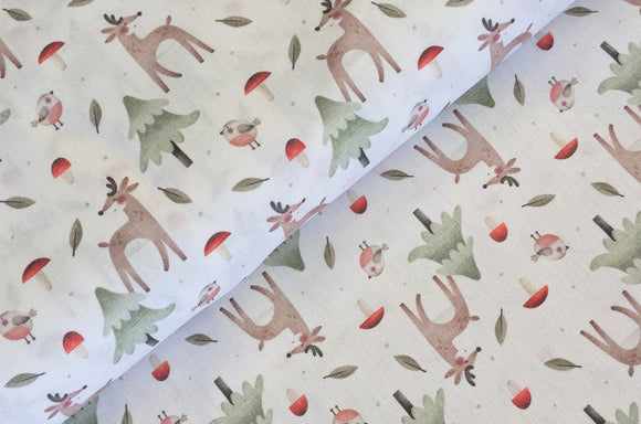 Baumwolle digital bedruckt Hirsche & Tannen *Ab 50cm