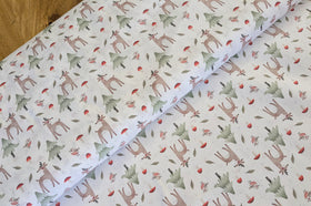 Baumwolle digital bedruckt Hirsche & Tannen *Ab 50cm