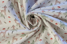 Baumwolle digital bedruckt Hirsche & Tannen *Ab 50cm - 0