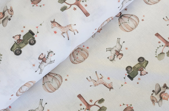 Baumwolle digital bedruckt Tiersafari *Ab 50cm