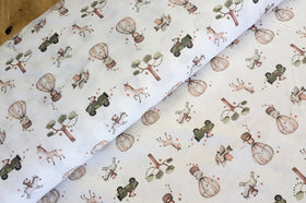 Baumwolle digital bedruckt Tiersafari *Ab 50cm