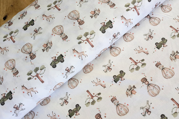 Baumwolle digital bedruckt Tiersafari *Ab 50cm