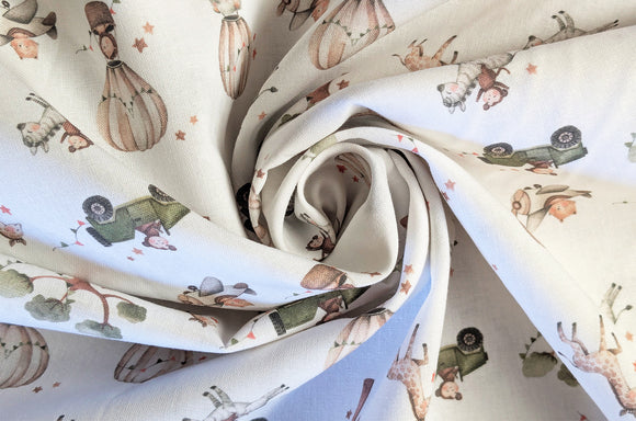 Baumwolle digital bedruckt Tiersafari *Ab 50cm