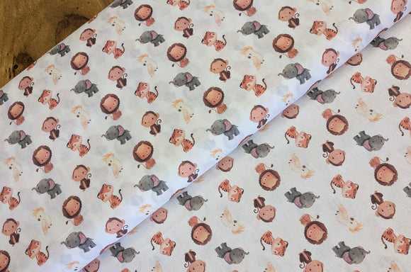 Baumwolle digital bedruckt Zootiere *Ab 50cm