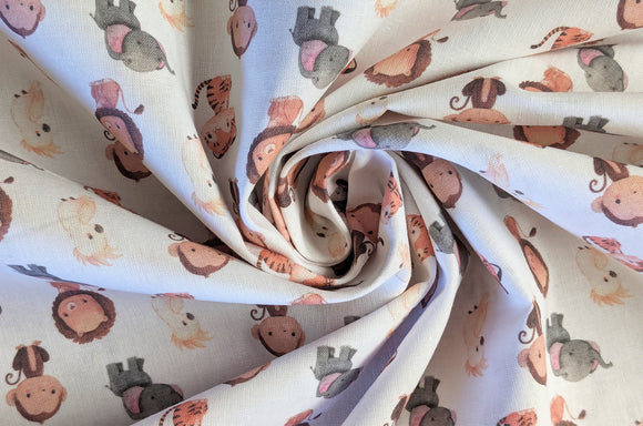 Baumwolle digital bedruckt Zootiere *Ab 50cm