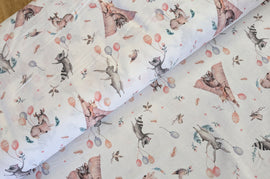 Baumwolle digital bedruckt Waldtier-Party *Ab 50cm