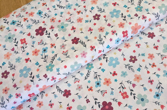 Baumwolle digital bedruckt Blümchen bunt *Ab 50cm