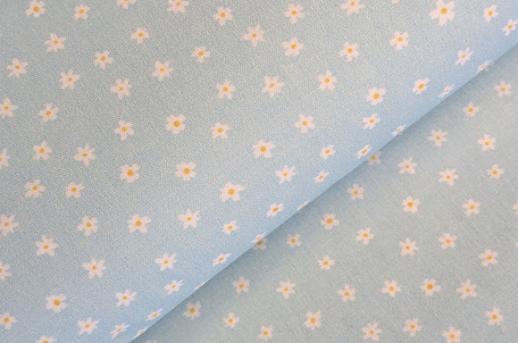 Baumwolle digital bedruckt Blümchen blau *Ab 50cm