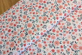 Baumwolle digital bedruckt Blümchen orange *Ab 50cm