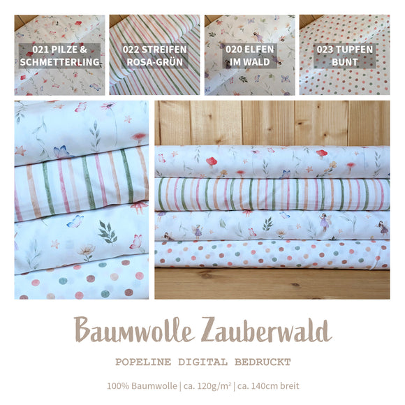 Baumwolle digital bedruckt Elfenwald *Ab 50cm