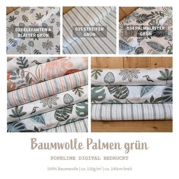 Baumwolle digital bedruckt Dschungel Blätter *Ab 50cm