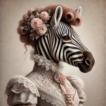 Kaufen 012-frau-zebra Samt Panele bedruckt für Kissen 45 x 45 cm