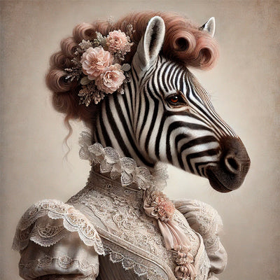 Kaufen 012-frau-zebra Samt Panele bedruckt für Kissen 45 x 45 cm