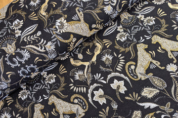 Buy 069-schwarz Jacquard Panther *Ab 50 cm