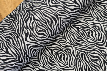 Buy 002-zebra-schwarz-weiss Jacquard Tiermuster *Ab 50 cm