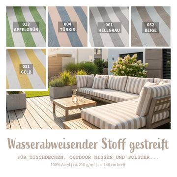 Wasserabweisender Acrylstoff Streifen *Ab 50 cm