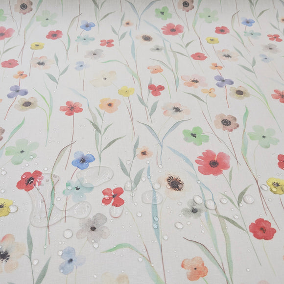 Tischdeckenstoff recycelt Blumenwiese *Ab 50cm
