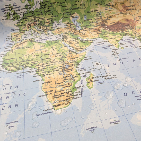 Tischdeckenstoff recycelt Weltkarte *Ab 50cm