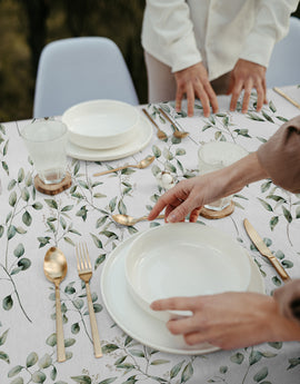 Tischdeckenstoff recycelt Eukalyptus *Ab 50cm - 0