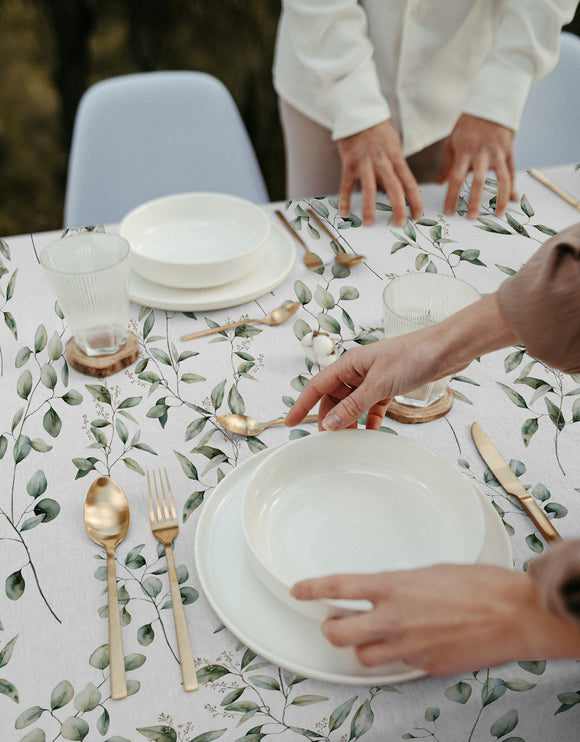 Tischdeckenstoff recycelt Eukalyptus *Ab 50cm