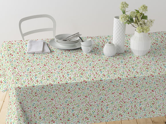 Tischdeckenstoff recycelt Blumen & Blätter *Ab 50cm