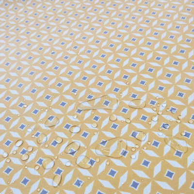 Tischdeckenstoff recycelt Retro gelb *Ab 50cm