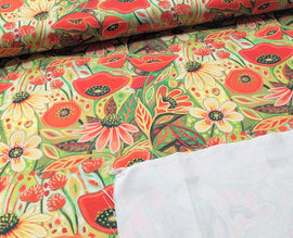 Canvas wasserabweisend Mohnblumen *Ab 50cm - 0