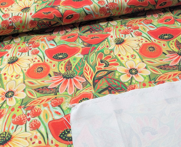 Canvas wasserabweisend Mohnblumen *Ab 50cm