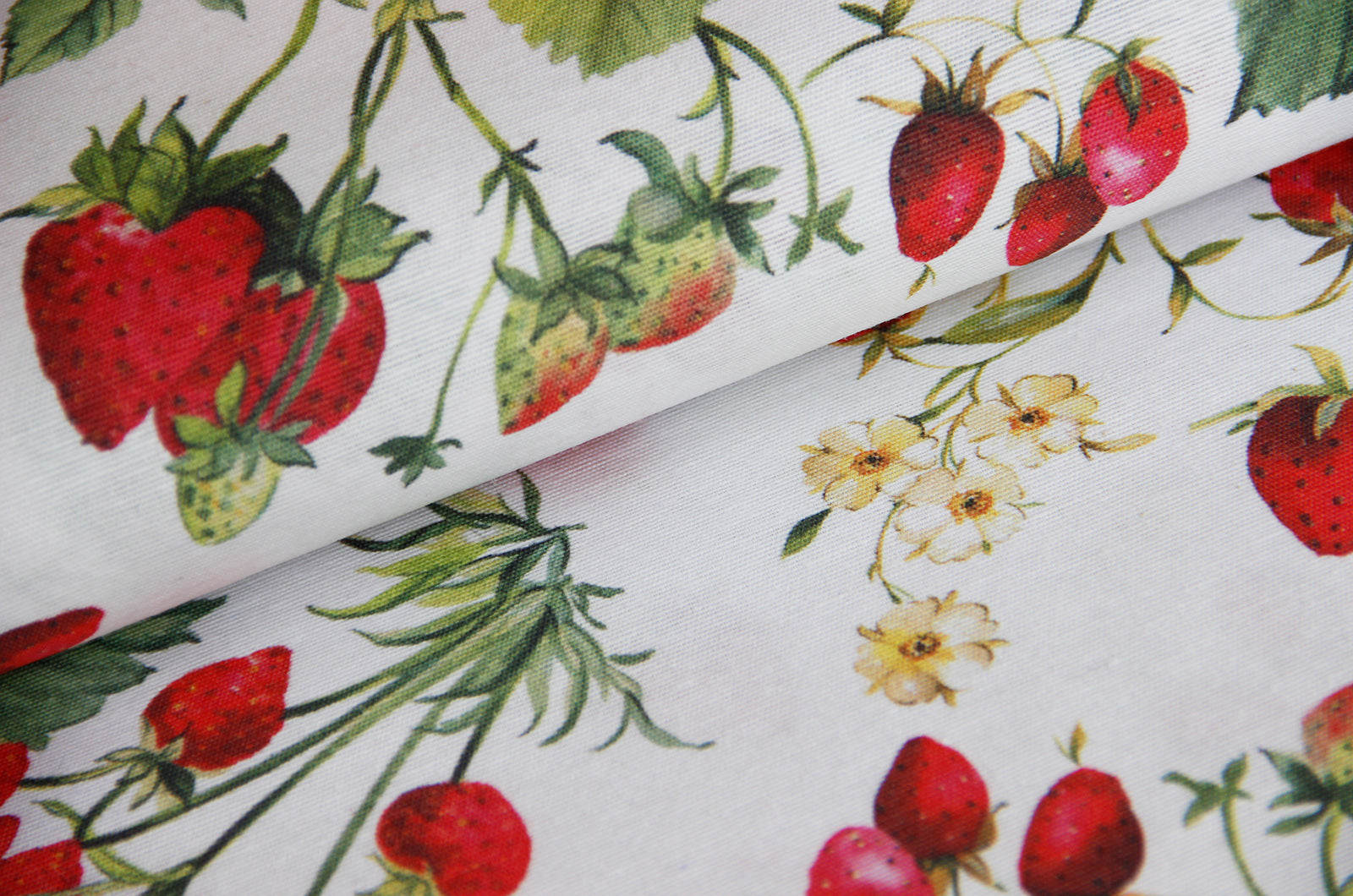 Decorative fabric strawberries * From 50 cm-2