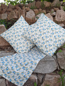 Tissu déco roses bleu *À partir de 50cm-7