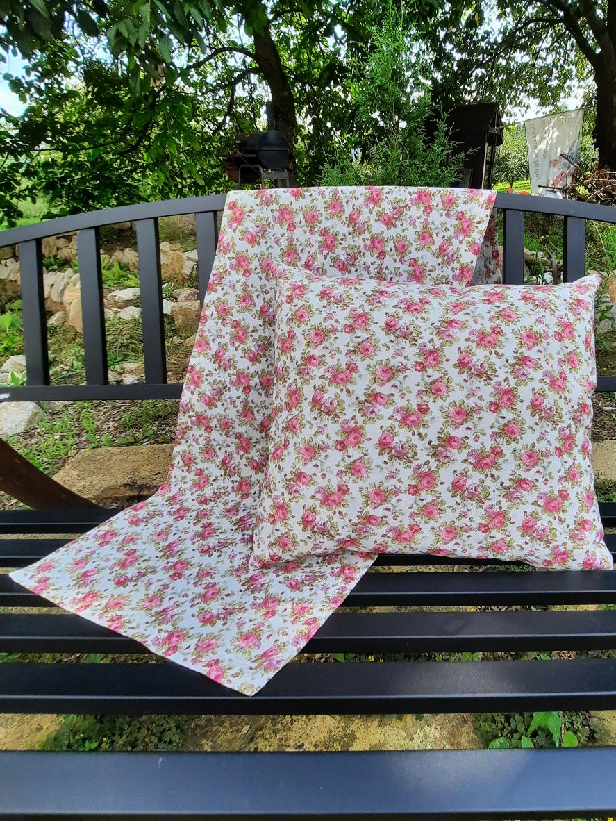 Tissu déco roses rose * A partir de 50 cm