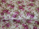 Tissu déco roses violet *À partir de 50cm-5