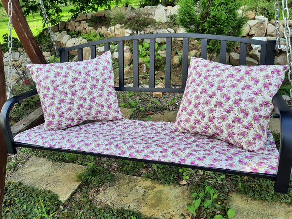 Tissu déco roses violet *À partir de 50cm