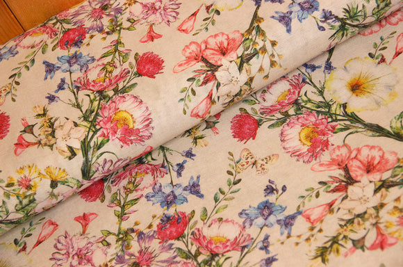 Tissu déco Fleurs asiatiques *À partir de 50 cm