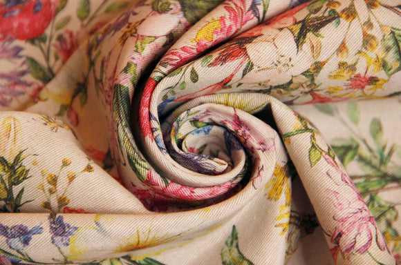 Tissu déco Fleurs asiatiques *À partir de 50 cm