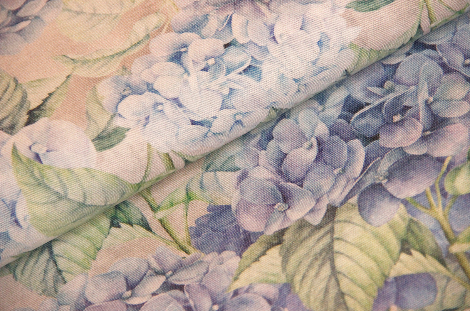Tissu déco hortensias bleus *À partir de 50 cm