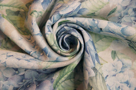 Tissu déco hortensias bleus *À partir de 50 cm - 0
