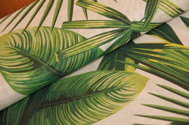 Tissu déco feuilles de jungle *À partir de 50 cm