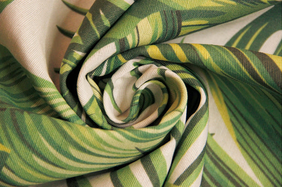 Tissu déco feuilles de jungle *À partir de 50 cm