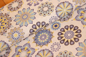 Decorative fabric Mandala blue*From 50 cm