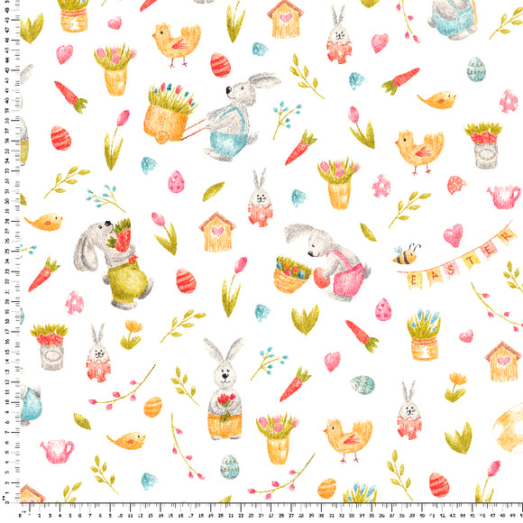 Dekostoff Osterhasen *Ab 50cm