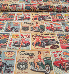 Dekostoff Route 66 *Ab 50 cm