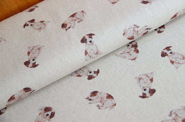 Dekostoff Halbpanama Hundewelpen * Ab 50 cm