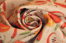 Tissu déco demi-panama poivrons &amp; piment * A partir de 50 cm-2