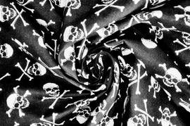 Baumwolldruck Totenköpfe Bio * Ab 25 cm - 0